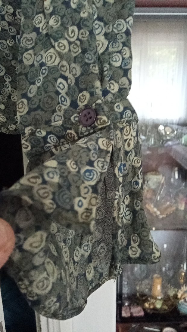 Gri Desenli Uzun Kollu Mini Gömlek - Görsel 3