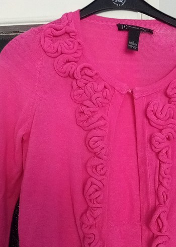 Pembe Fırfırlı Uzun Kollu Kız Bolero - Görsel 2