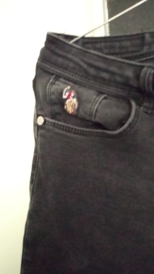 Siyah Kemerli Dar Kesim Kadın Kot Pantolon - Görsel 2