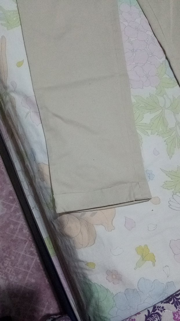 Bej Kadın Pamuk Kumaş Pantolon - Görsel 3