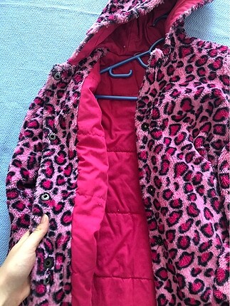 LC Waikiki pembe leopar desenli kürk mont