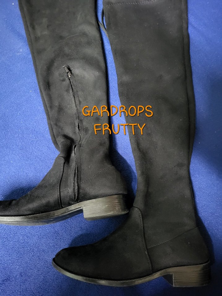 Siyah Süet Dizüstü Çizme - Görsel 2