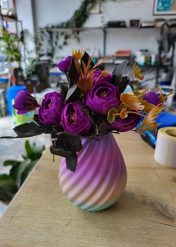 Pastel Renkli Vazo Saksı - Görsel 2