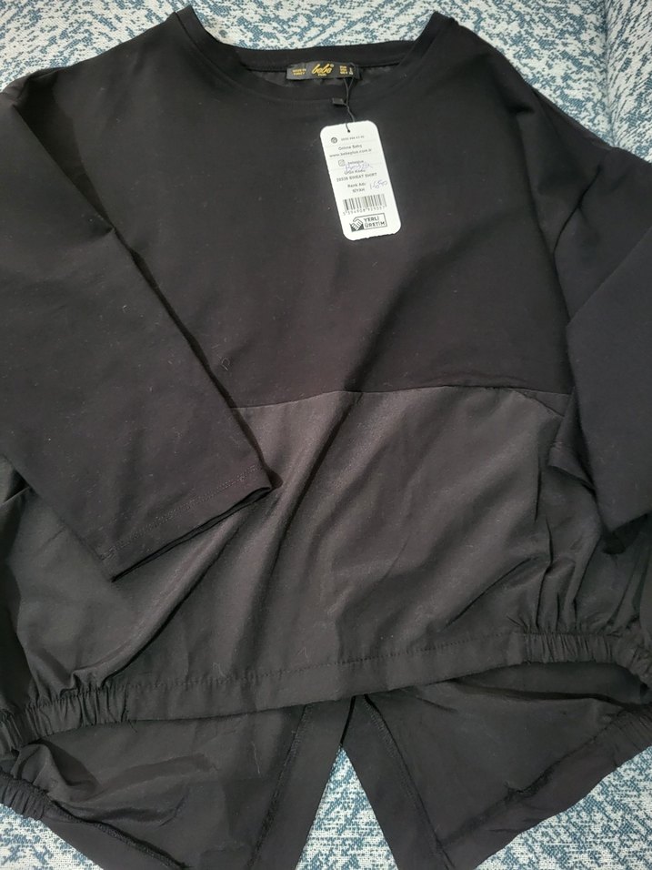 Kadın Siyah Kemerli Street Wear Eşofman Takımı - Görsel 5