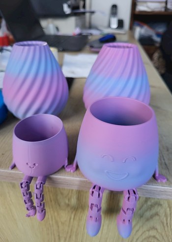 Pastel Renkli Çok Renkli Vazo - Görsel 2