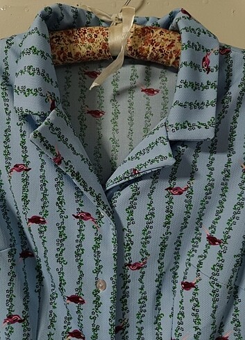 Vintage Elbise Mavi - Görsel 3