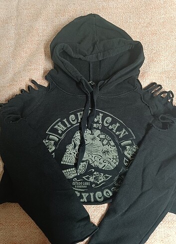 Kapşonlu Sweatshirt Kurukafa