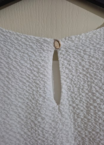 Beyaz Bohem Uzun Kollu Midi Elbise Tunik - Görsel 3