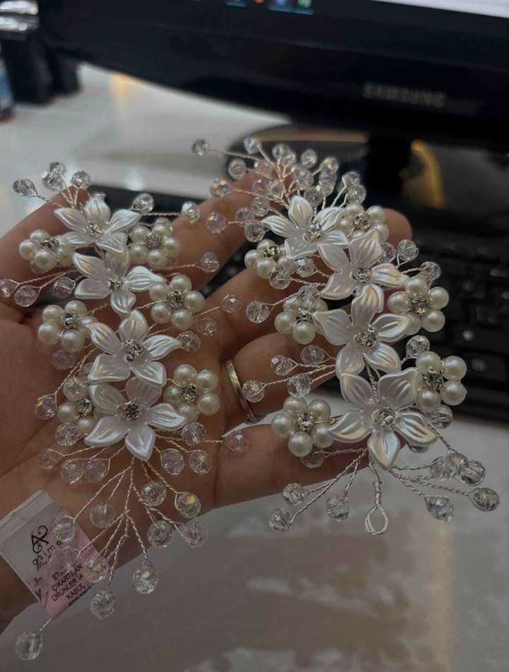 ikili gelin saç aksesuarı - Görsel 2