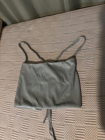 xs Beden KADIN SİMLİ SIRT DEKOLTELİ CROP