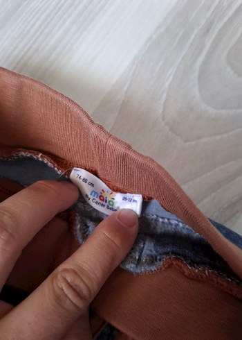 Civil Erkek Çocuk Kahverengi Kemerli Bol Kesim Kot Şort