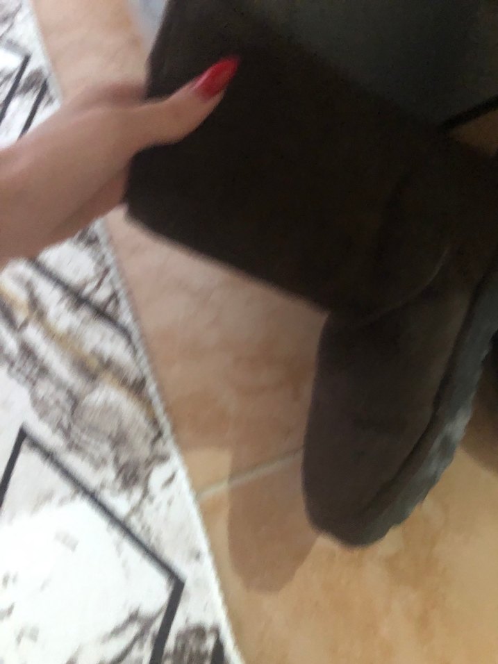 Orjinal Ugg BOT Kahverengi Süet Kadın Bot Wedge Topuklu - Görsel 4