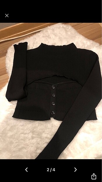 Bershka Siyah Triko Crop