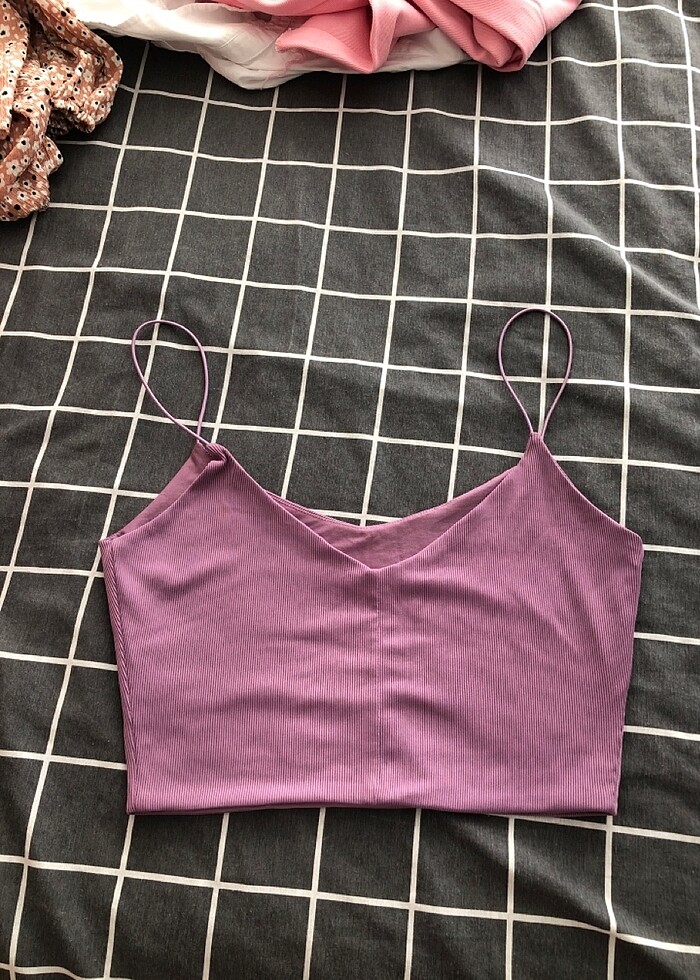 Lila Crop Top - Görsel 2