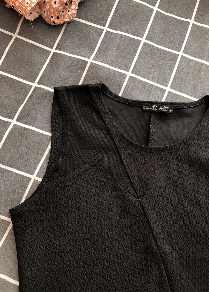 Siyah Dantel Detay Bluz - Görsel 2