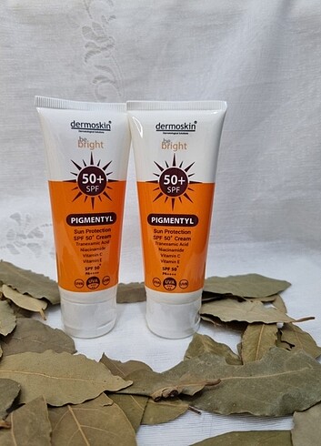 2 adet Dermoskin leke karşıtı güneş kremi 75 ml