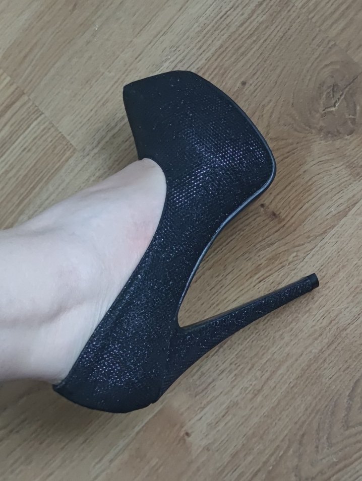 Siyah Minimalist Platform Topuklu Ayakkabı - Görsel 2