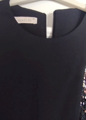 Siyah, tunik şık giyim - Görsel 3