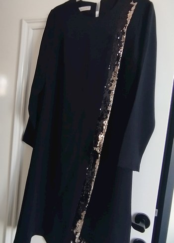 Siyah, tunik şık giyim - Görsel 4