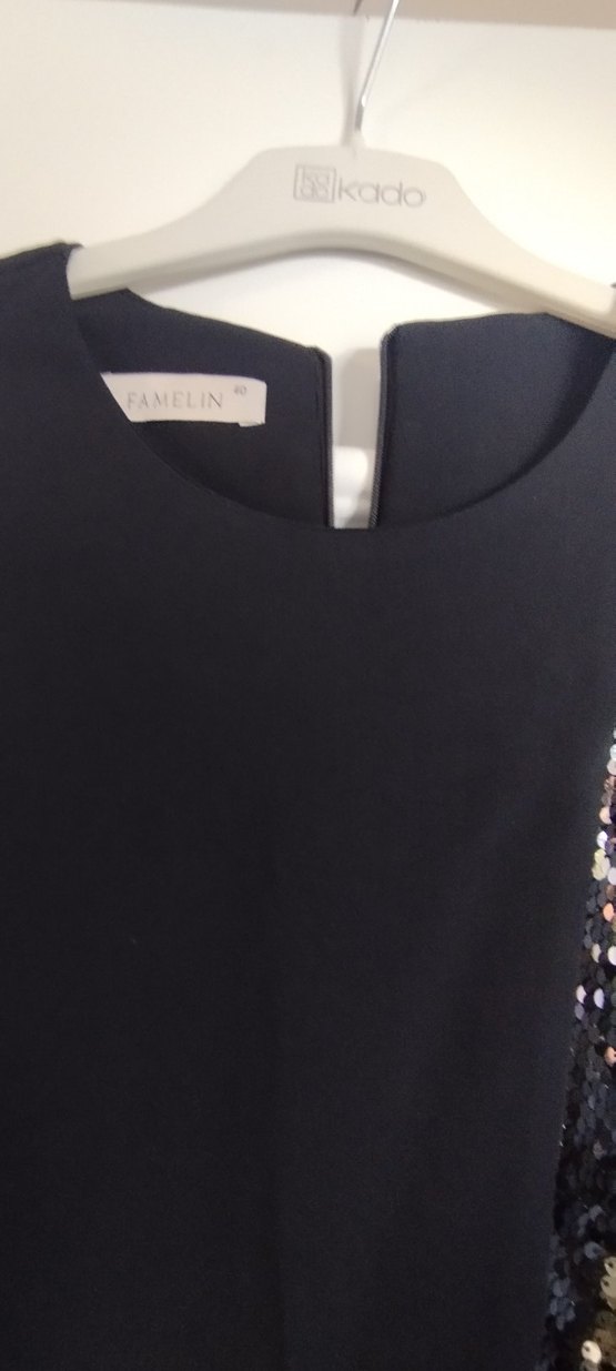 Siyah, tunik şık giyim - Görsel 3