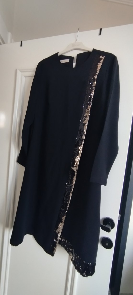 Siyah, tunik şık giyim - Görsel 4