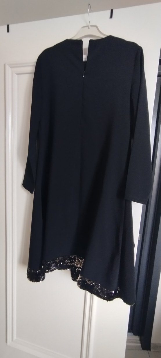 Siyah, tunik şık giyim - Görsel 2