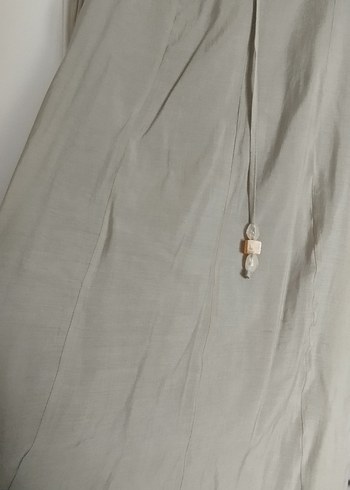 hoş kumaşlı uzun elbise rengi yeşilin tonu - Görsel 3