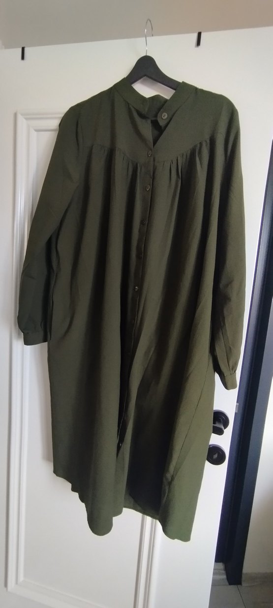 Haki Uzun Kollu Hamile Tunik - Görsel 2