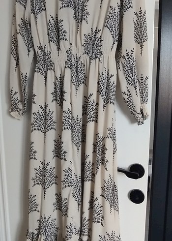 Bohem Rüzgarlı Uzun Kollu Uzun Elbise - Görsel 2