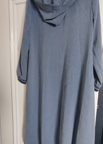 Uzun Kesim Kadın Keten Kaban - Görsel 2