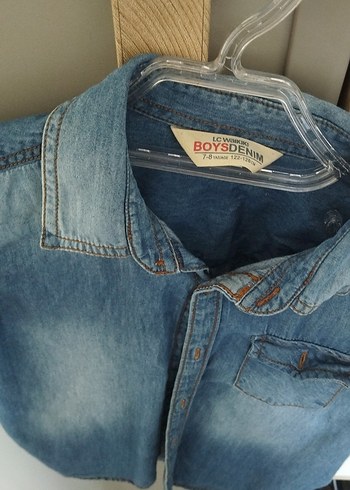 Erkek Çocuk kot Kısa Kollu Gömlek - Görsel 2