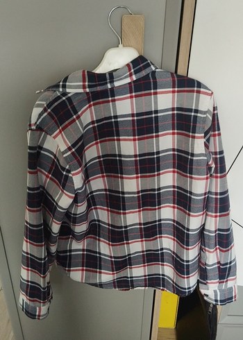 Düğmeli Gri Ekose Uzun Kollu çocuk gömlek 9/10 yaş - Görsel 3