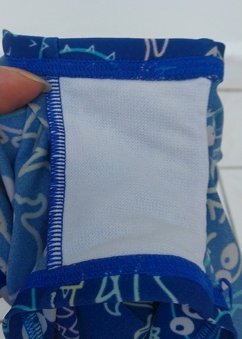 Mavi Desenli Erkek Çocuk Mayo Şortu - Görsel 5