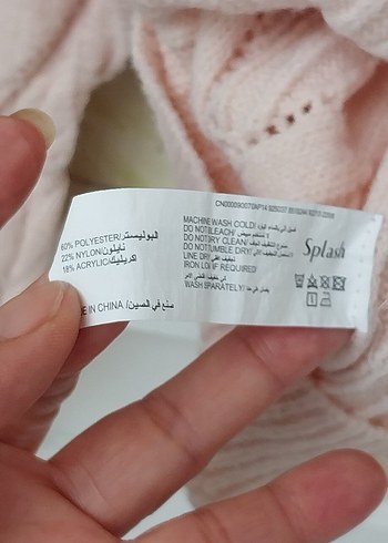 m Beden Pembe Mini Örgü Kadın Kazak