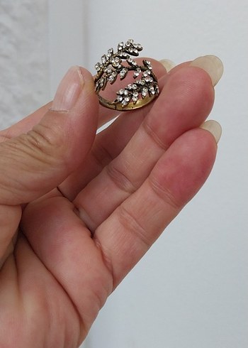 Beden çeşitli Renk İnci Detaylı Vintage Kadın Yüzük