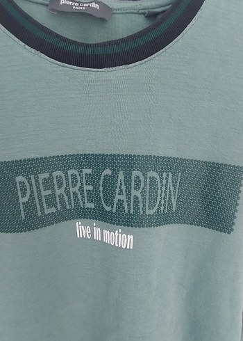 l Beden Pierre Cardin Nakışlı Yeşil Erkek Sweatshirt