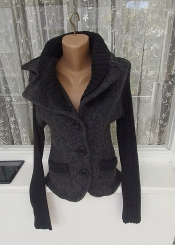 Ralph Lauren Koyu Gri Triko Kadın Ceket