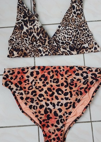 Leopar Desenli Mini Bikini Takımı - Görsel 6
