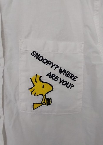 Beyaz Uzun Kollu Pamuklu Gömlek - Görsel 5