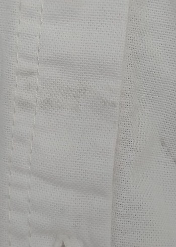 Beyaz Uzun Kollu Pamuklu Gömlek - Görsel 3