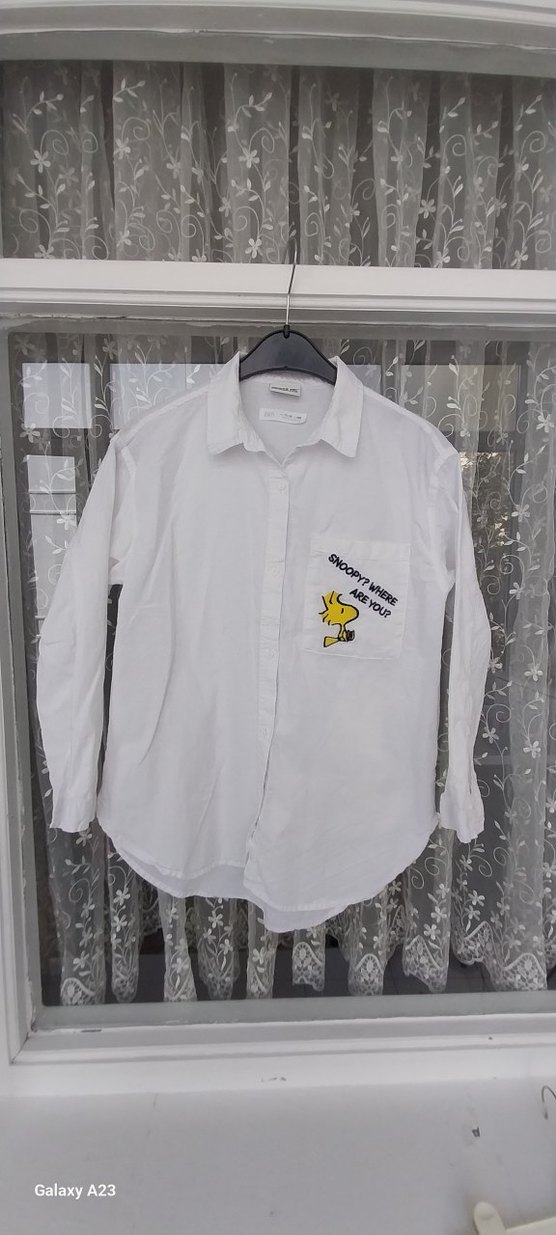 Beyaz Uzun Kollu Pamuklu Gömlek - Görsel 2