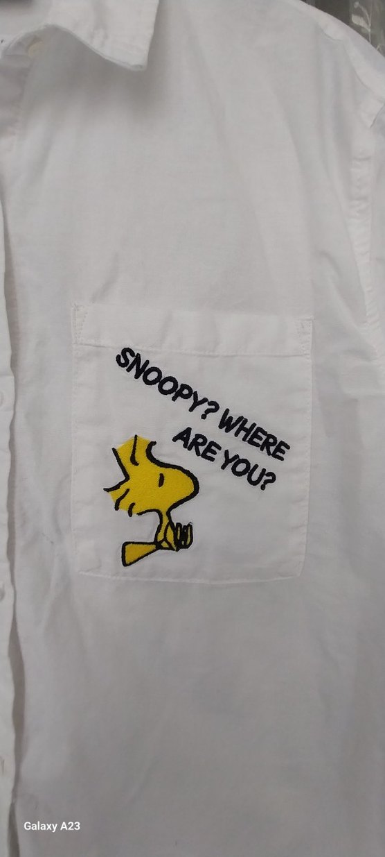 Beyaz Uzun Kollu Pamuklu Gömlek - Görsel 5