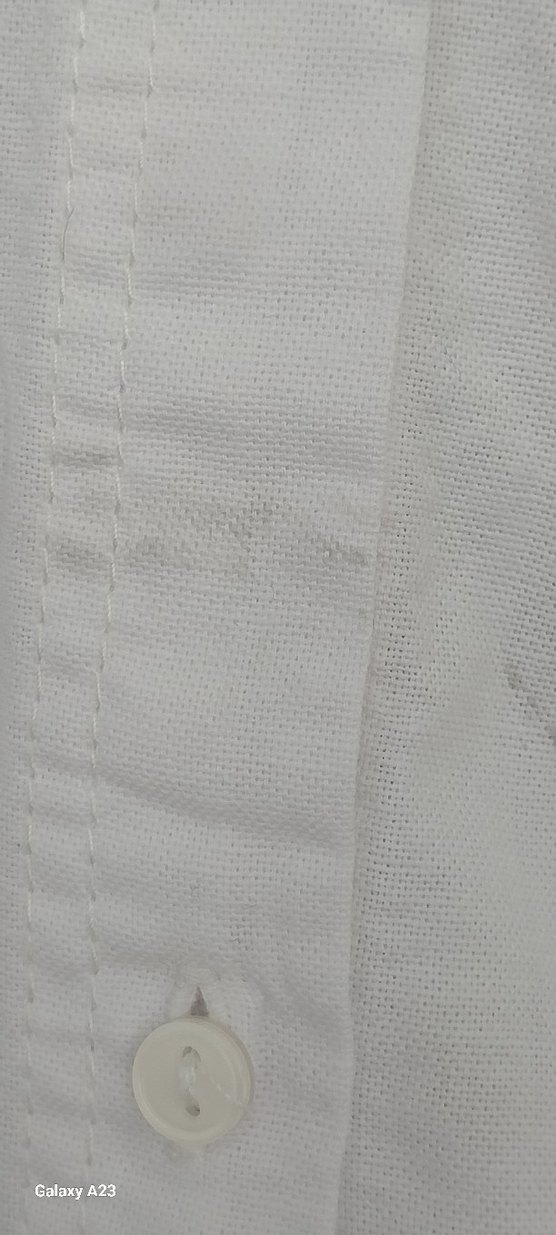 Beyaz Uzun Kollu Pamuklu Gömlek - Görsel 3