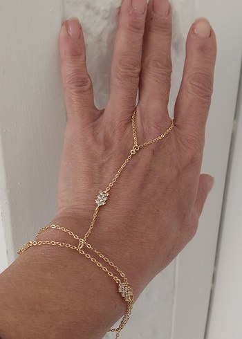 Altın Zincir Detaylı Kadın El Zinciri - Görsel 8