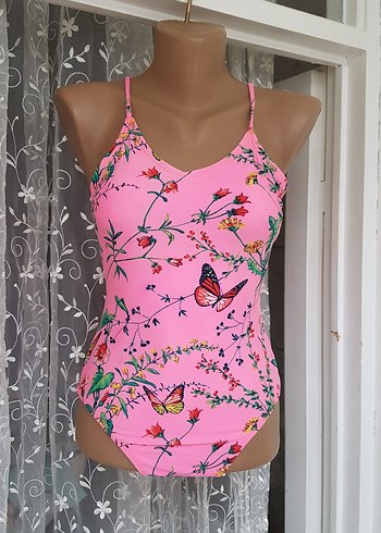 Renkli Çiçekli Mini Kadın Mayo - Görsel 4