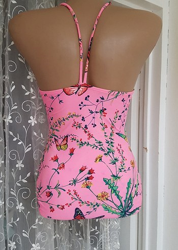 Renkli Çiçekli Mini Kadın Mayo - Görsel 6