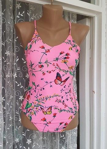 Renkli Çiçekli Mini Kadın Mayo - Görsel 5