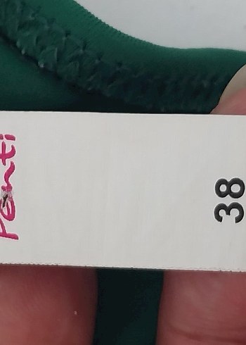 Yeşil Drapeli Mini Straplez Bikini Üstü - Görsel 6