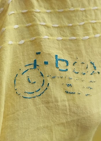 Sarı V Yakalı Nakışlı Bohem pareo - Görsel 5