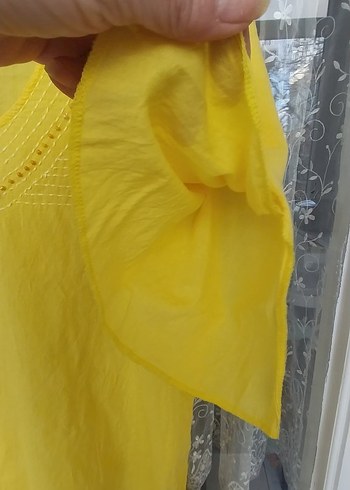 Sarı V Yakalı Nakışlı Bohem pareo - Görsel 10